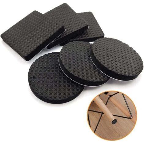 Patins 60 Pièces en Caoutchouc Antidérapants, Pieds Caoutchouc Patins Autocollant Protecteurs de Meubles Protecteurs, Patins de (1/4)