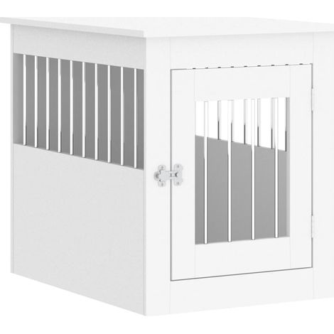 Mobile gabbia per cani 55 x 75 x 65 cm in derivati del legno bianco 020043356