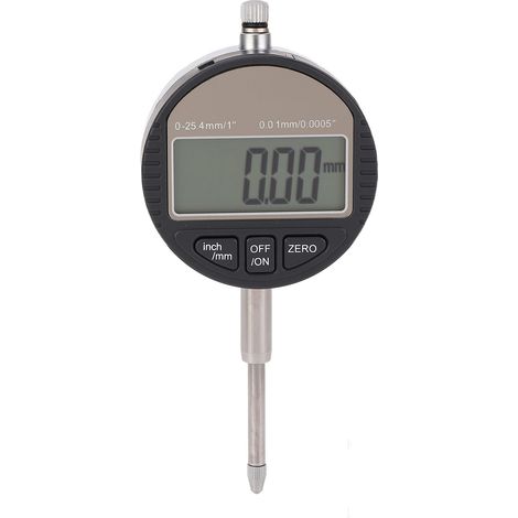 Ortviai Indicateur de comparaison numérique 0-25,4 mm, affichage LCD 3 chiffres, précision 0,01 mm, acier inoxydable
