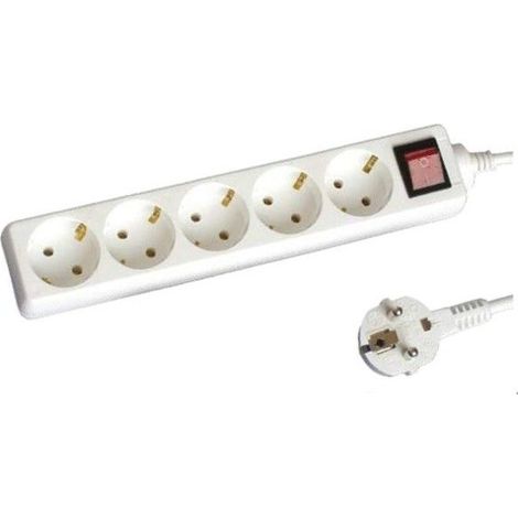 Base multiple 5 prises avec interrupteur 3 mètres de câble GSC 0000021