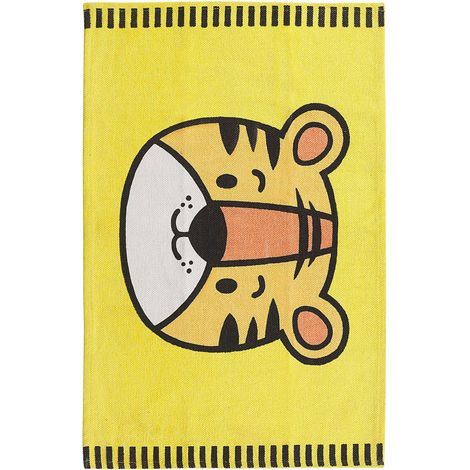 Kinderteppich RANCHI Gelb 60 x 90 cm Baumwolle