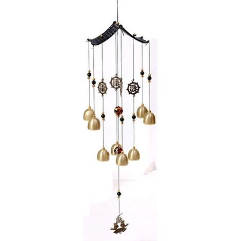 Carillon à vent à 8 clochettes — Carillon d'extérieur, idéal pour les patios, les porches, les jardins ou les arrière-cours. (1/4)