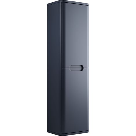Signature Randers Wall Hung 2-Door Tall Unit 350mm Wide - Matt Indigo (1/5)
