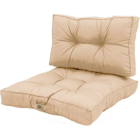 Coussins pour salon de jardin capitonné 50x50cm Beige