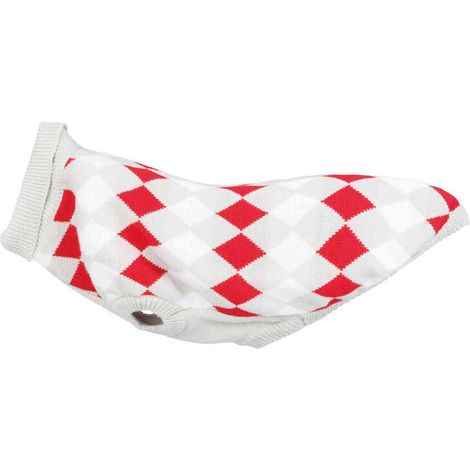 Maglione per Cani Trixie Bianco Rosso Grigio M (1/2)
