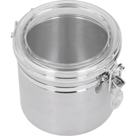 Boîte de Rangement Alimentaire Acier Inoxydable 1300ml Hermétique pour Thé, Fruits Secs et Lait en Poudre (1/5)