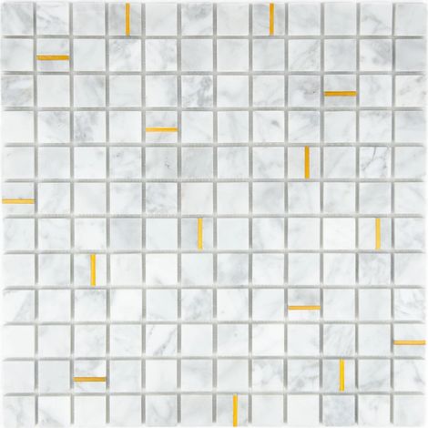 MOSAIQUE CARARA GOLD 1 PLAQUE 30,5 X 30,5 CM CASA LINEA