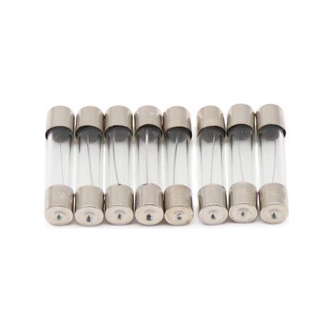 Includes fuse tube, 6x30mm, glass transparent fuse, 5A/10A amperage. (1/4)