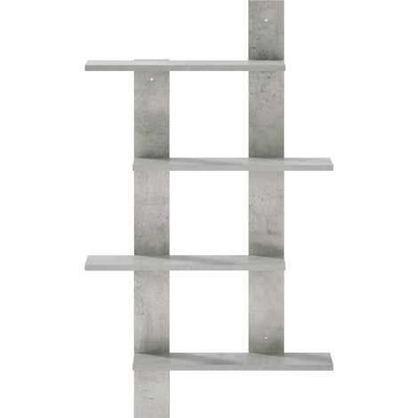 vidaXL Estante de pared Gris Hormigón 61 x 13,5 x 105 cm (1/2)