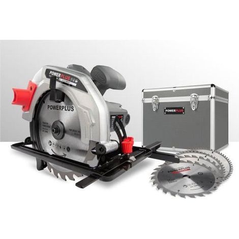 Powerplus Scie Circulaire Électrique POWESET4 - Outil Filaire Compact de 1200 W et Ø 185 mm - avec Rail de Guidage - 4 Accessoires (1/5)