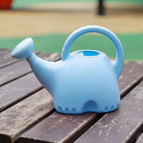 Arrosoir en plastique de 1,5 L pour plantes de jardin intérieur et extérieur - Sprinkler à tête éléphant (jouet), bleu (1/5)