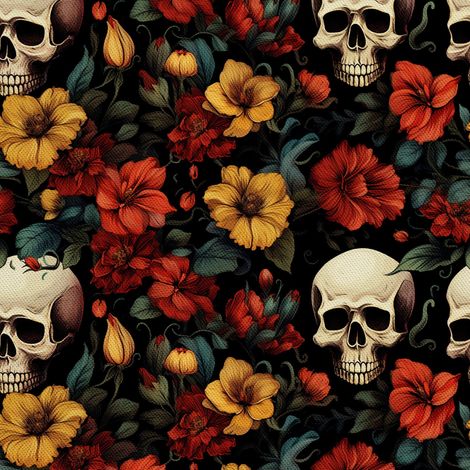 Tela Oxford decorativa para exteriores - Motivo de calavera I DX4701 (1/5)