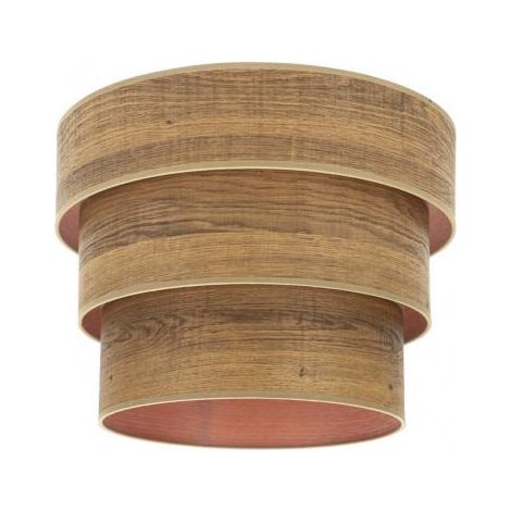 Lampe suspendue abrila bois foncé 40 cm tissu