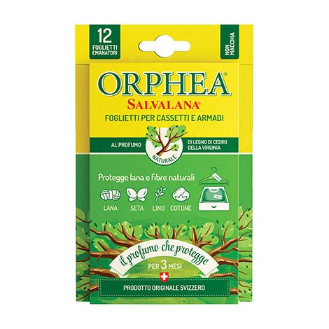 ANTITARME SALVALANA FOGLIETTI ORPHEA - LEGNO DI CEDRO CF=PZ 12- 6 confezioni