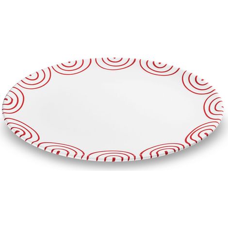 Gmundner cerámica roja flameada, fuente ovalada (33x26cm)