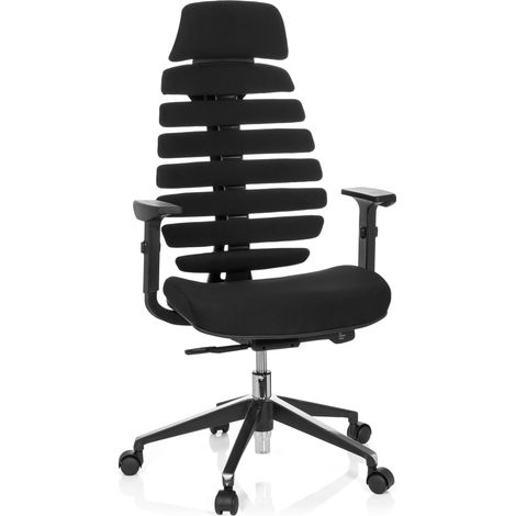 Bürostuhl / Drehstuhl ERGO LINE II PRO Stoff schwarz hjh OFFICE