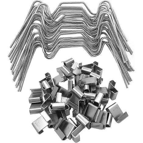 Clips de fixation pour vitres en acier inoxydable, clips de remplacement pratiques pour le vitrage de jardin-Z 25pcs W 25pcs