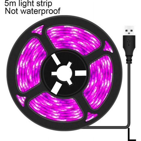 Ruban LED Pour Croissance Des Plantes - 5 V USB Plein Spectre - Étanche IP65 - Angle De Diffusion 120° - Longueur 1 M (1/5)