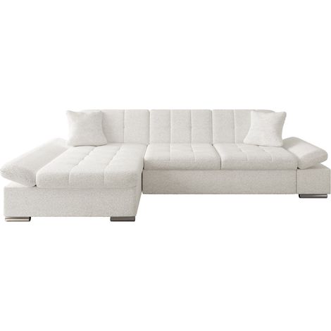 Sofá rinconero Comfivo Sanitas I, Izquierda, Función de descanso, Almacenaje, 278x161x76cm, 0