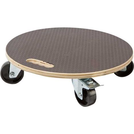 Nortene – Support à roulettes 50 cm – Bois résistant – Charge max 200 kg – 4 roulettes dont 2 avec freins – Labellisé FSC