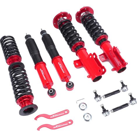 Gewindefedern, verstellbare Höhe 1-3 Zoll, 24-Stufen-Dämpfungssystem, hochfester Stahl, Tragfähigkeit 2000 lbs, passend für Ford Mustang 2005-2014 (1/5)
