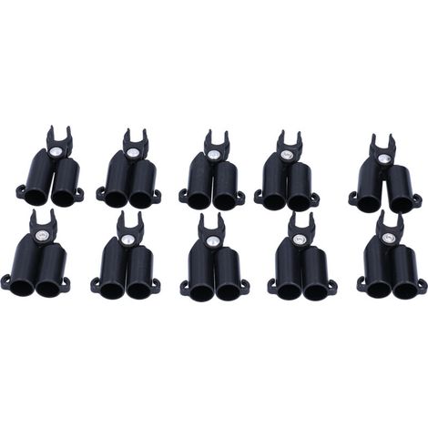 10 raccordi tipo A, clip fisse, supporti per piante, picchetti di fissaggio, connettore per attrezzi da giardino (diametro interno 11 mm) (1/4)