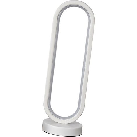 Lampe de bureau moderne 3W USB ovale à intensité variable, lampe de chevet LED pour la protection des yeux, lampe de table pour chambre ou bureau, lumière blanche à intensité variable (1/5)