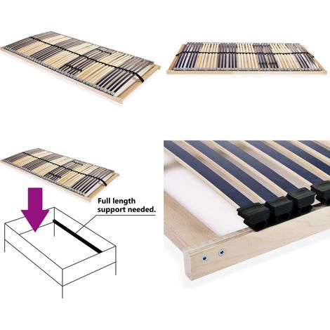 Lattenrost mit 42 Latten 7 Zonen 140x200 cm - Lattenrost - Holzrahmen - Buche - Birke - Lattenrost 140x200 - Home & Living (1/5)