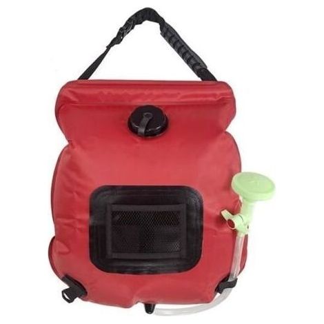 Sac de Douche Solaire Camping, 20L Solaire Sac de Douche Portable Pliant Extérieur pour Randonnée Escalade,Rouge (1/4)