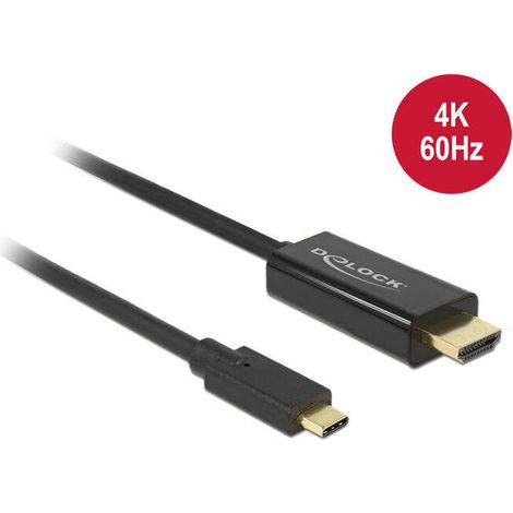 Cable USB Tipo-Cª macho - HDMI macho (DP Alt Mode) 4K 60 Hz 1m negro (1/2)