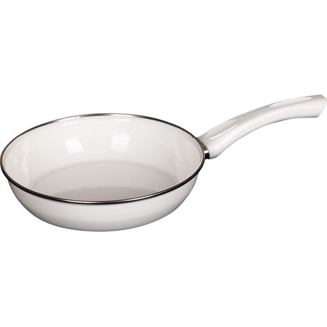 Riess Ceramic Glas Poêle Ø24cm Emaille Nouvelle Blanc Induction