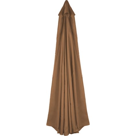 Funda de repuesto para sombrilla de jardín de 8 varillas – 300 cm/118,11 pulgadas, poliéster, marrón claro (1/5)