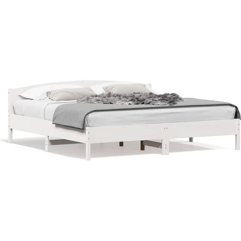 Maison Exclusive - Massivholzbett ohne Matratze Weiß 200x200 cm K