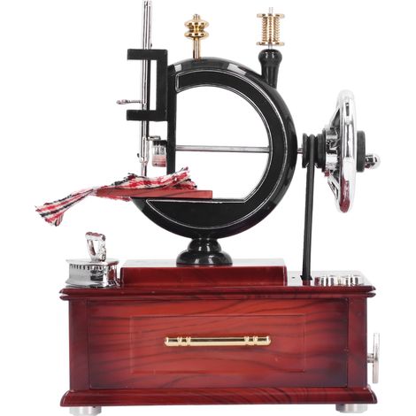 Sewing Machine Music Box Clockwork Retro Style Craft Collection Table Decoration (1/5)