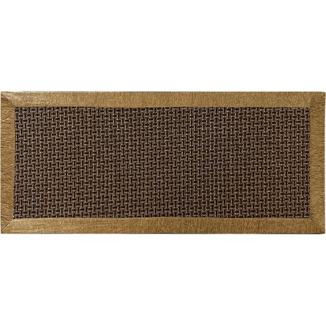 Tapis de cuisine devant évier lavable et antidérapant, en coton et lin tissé. Convient pour cuisine, couloir, salon et bureau (Marron, 50x120cm) (1/5)