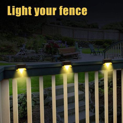 Lot de 4 lampes solaires à échelle LED pour jardin, terrasse, éclairage de jardin, éclairage de terrasse extérieur (1/4)