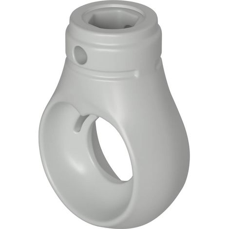 BAUHELD Markisenöse Rund 10 mm Ral 7035 für Kugelhaken (1/4)