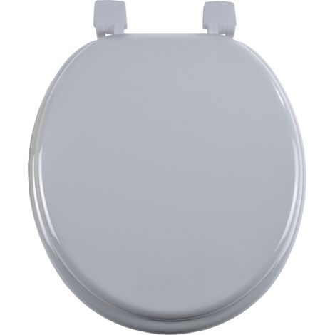 Abattant WC Gris MDF – Charnières Plastiques – 47 x 37 cm