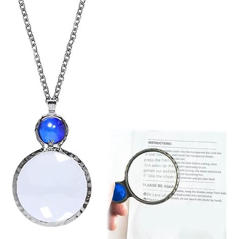 monocle Loupe Lunettes,1 Pices 10x Lentille Monocle Loupe, Collier De Lentille Optique, Loupe Lecture Dcoration, Loupe Chane De Bijoux, Colliers L (1/4)