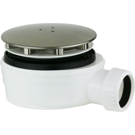 Desagüe con sifón universal para platos de ducha color acero cepillado Vicario 836/SACP.07  acero inoxidable cepillado (1/2)