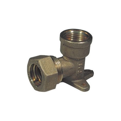 GOMITO A 90  ° CON FLANGIA A 3 FORI  O-RING FEMMINA- 1/2 x 12- TIEMM- pezzi 1