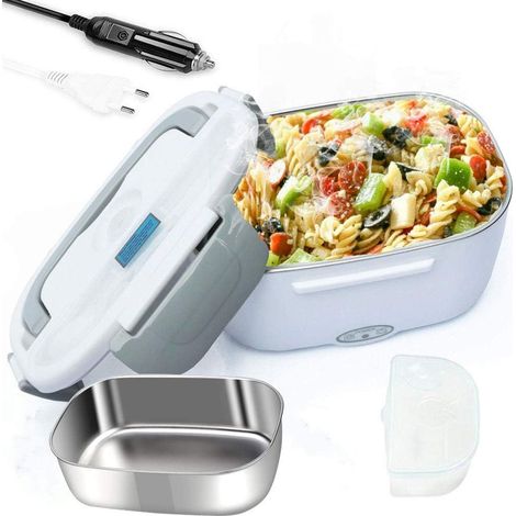 1 Boîte à lunch électrique,Acier inoxydable,1,5 L,Récipient amovible,Chauffe-plats,Bureau école voyage (1/5)