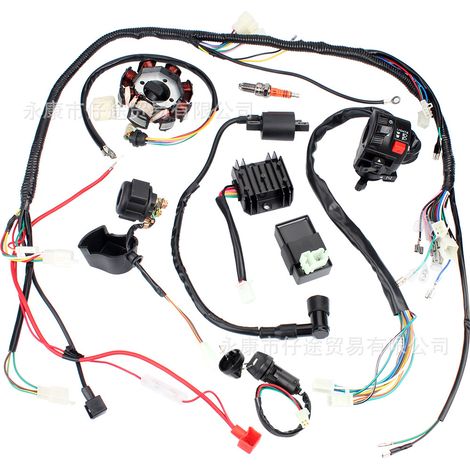 ATV ATV four-wheeled motorcycle/ATV accessories CG125-250CC complete vehicle wiring coil harness ignition system three-hole (1/5)