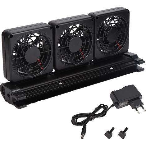 Ventilateur d'aquarium à vitesse réglable, installation facile et sûre, avec embout à pince pour aquarium. (1/5)