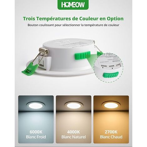 Pack of LED Recessed Spotlights 7W 220V IP44 Waterproof (1/4)