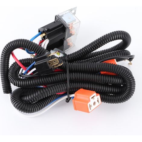 Kit de faisceau de câbles pour relais de phare 2 pièces, amplificateur d'éclairage 12V 40A 55W, boost de lampe avant pour feux de route (1/5)