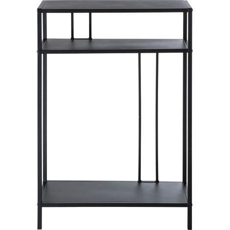 CALICOSY - Console haute en métal noir H90 cm - OLLI (1/5)