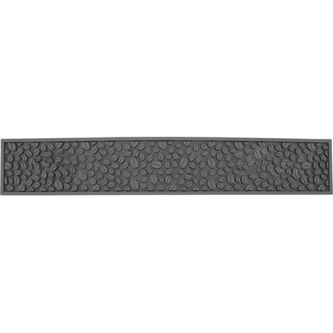 Tapis de bar à café antidérapant en PVC silicone gris, rectangulaire, résistant à la chaleur, égouttoir pour comptoir, accessoires de cuisine