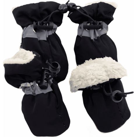 Chaussures Pour Chien - Semelle En Caoutchouc Antidérapante - Bande Réfléchissante 360° - Fermeture Élastique Réglable - Pour Chiens Taille Moyenne À Petite - Lot De 4 - Taille 7 (1/5)