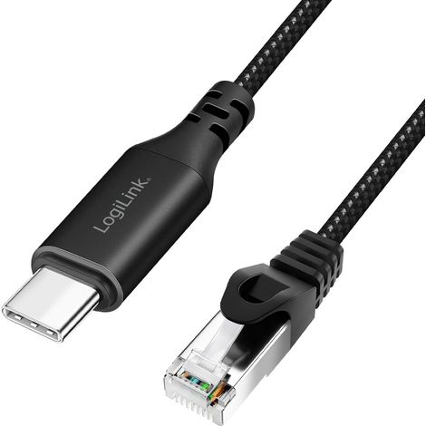 LogiLink USB 3.0 Câble adaptateur [1x USB-C® USB 3.2 (Gen 1) - 1x RJ45 mâle 8P8C] CU0416 10.00 m